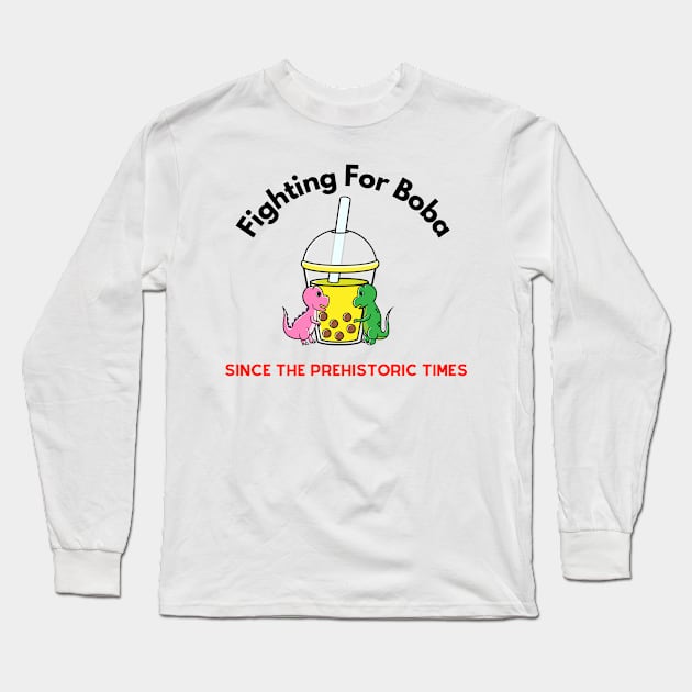 Friendly Dinosaurs Long Sleeve T-Shirt by Bubbly Tea